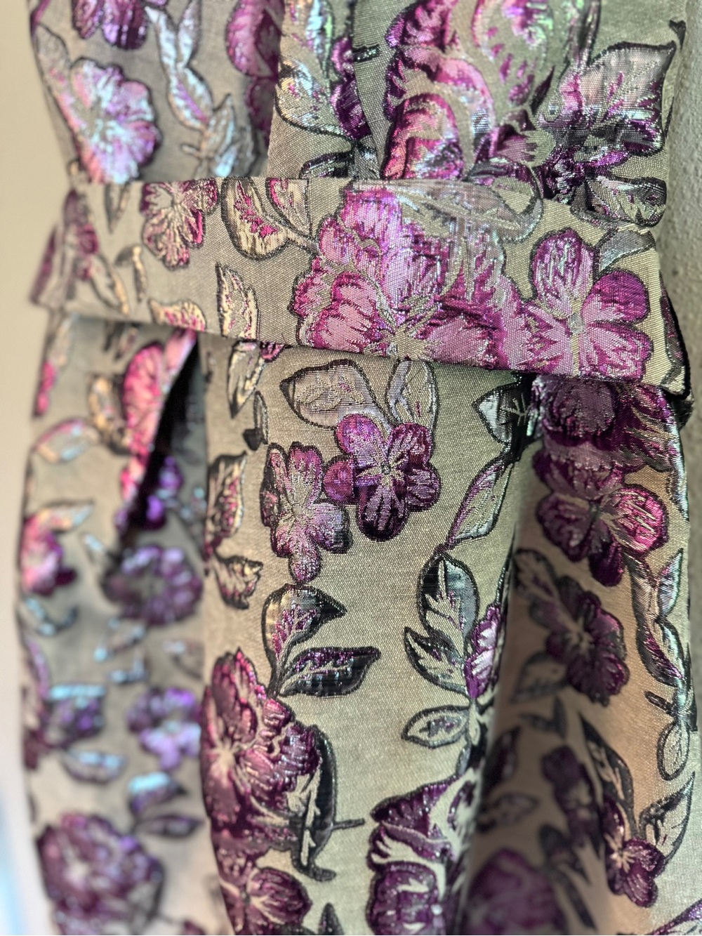 Eloquii Metallic Brocade Floral Fit and Flare Dress 18 nwt Feminine - Picture 4 of 13